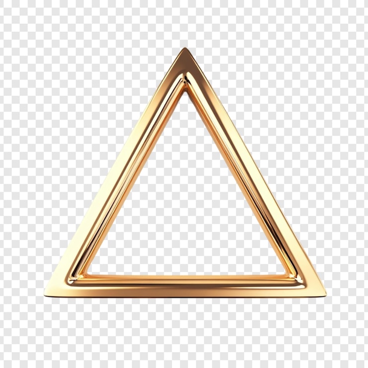 PSD marco de triángulo dorado diseño elegante forma minimalista
