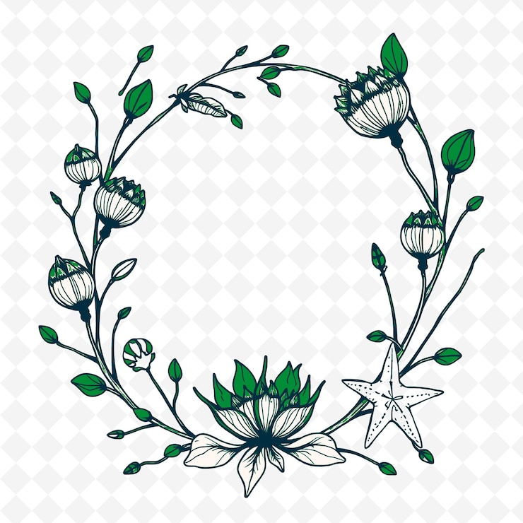 PSD marco vectorial con tomas de algodón de leche secas hojas ramita png inspirado en el diseño de decoración de acción de gracias