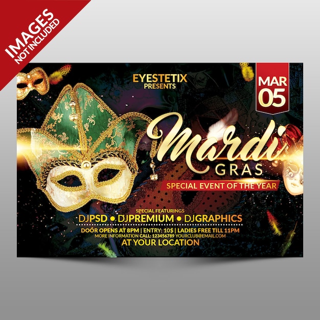 Mardi gras flyer