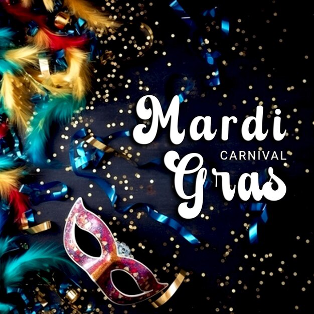 PSD mardi gras réaliste