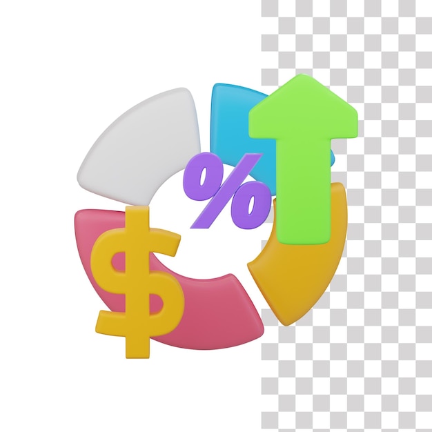 Un margen de beneficio con forma de gráfico circular y un signo de dólar encima