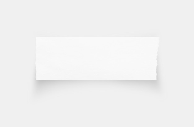 Margens rasgadas do papel Textura rasgada do papel Etiqueta de papel Folha de papel branco para fundo