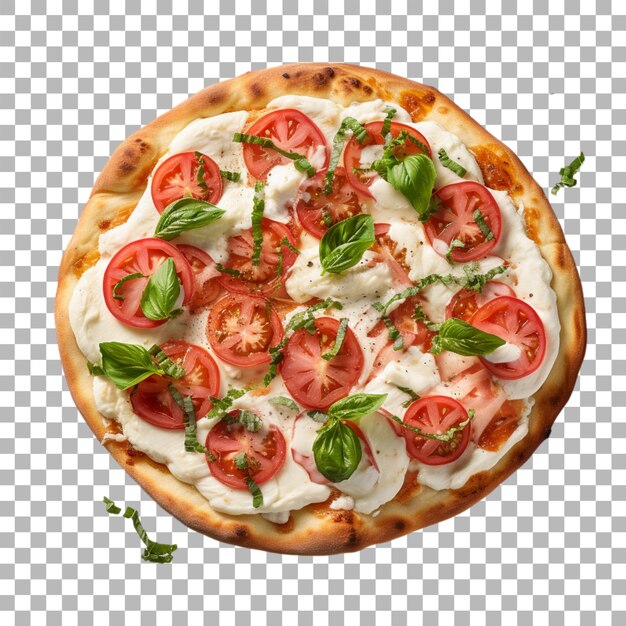 PSD margherita flatbread em fundo transparente