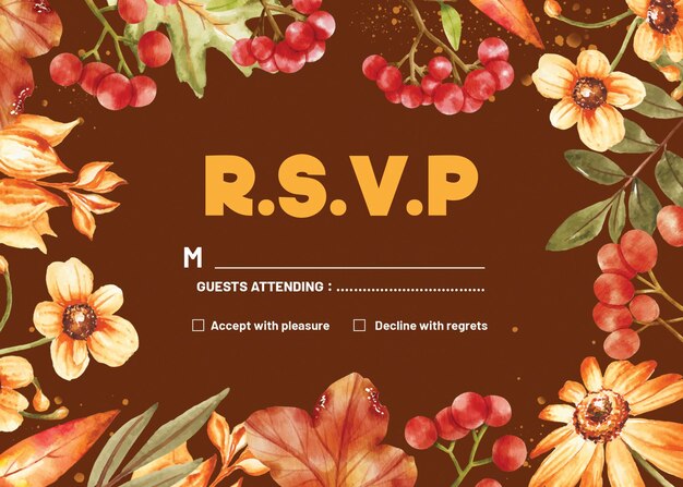 mariage d'automne RSVP