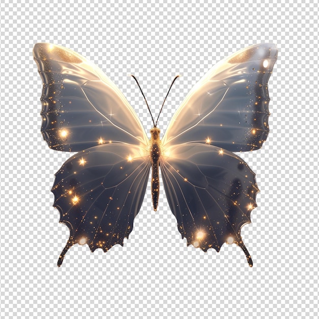 La mariposa en 3d en png