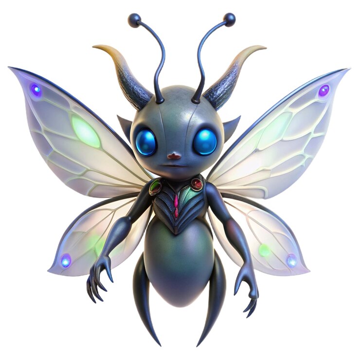 PSD una mariposa azul con alas púrpura y alas púrpuras