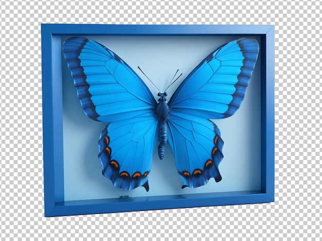 Mariposa azul técnica artificial