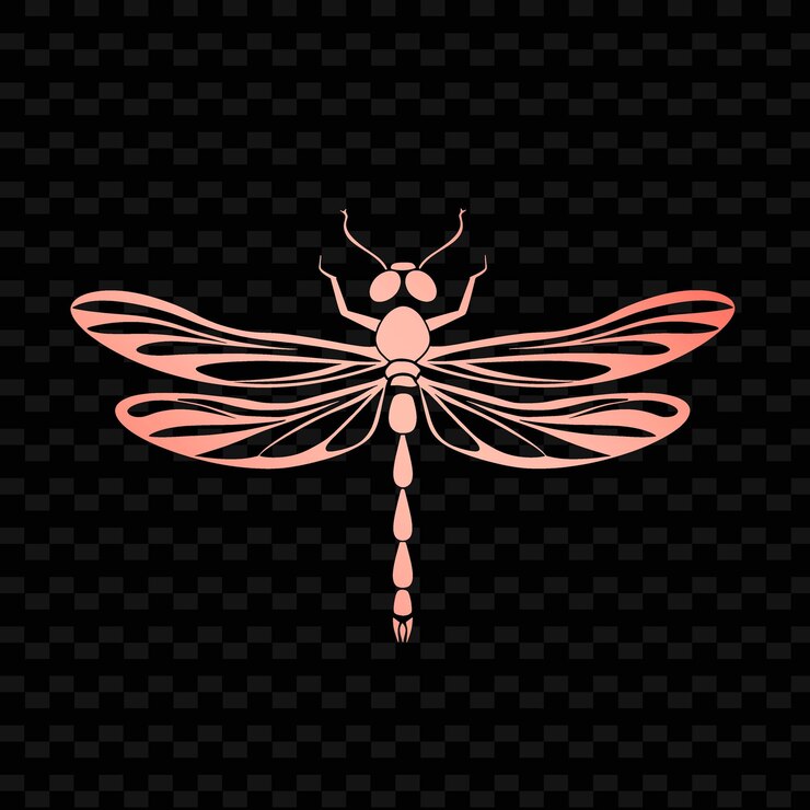 PSD una mariposa con una cola rosa sobre un fondo negro