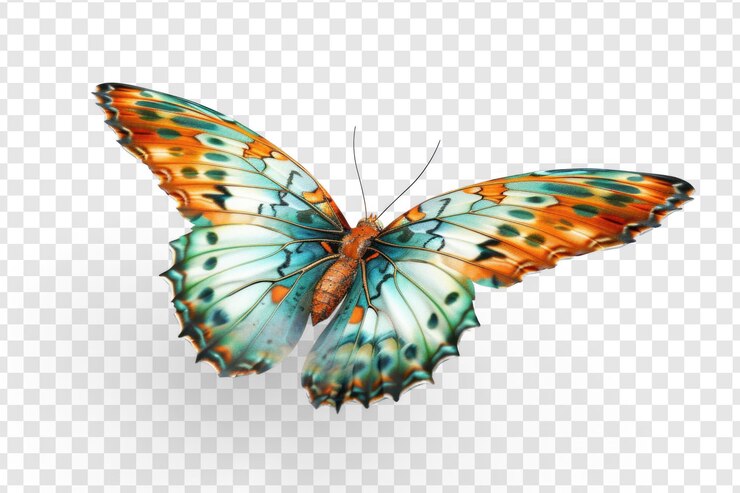 PSD mariposa en el fondo de transparencia psd
