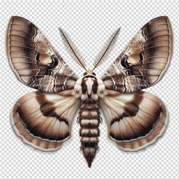 PSD una mariposa con una mancha marrón en su cara y la palabra mariposa en la parte inferior
