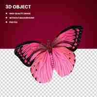 PSD mariposa monarca greta oto modelo 3d