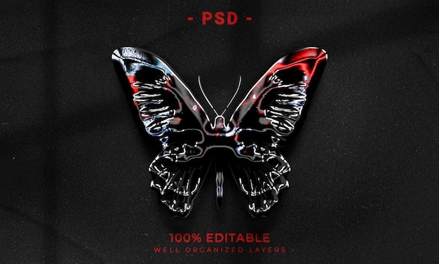 PSD una mariposa con las palabras psd en ella