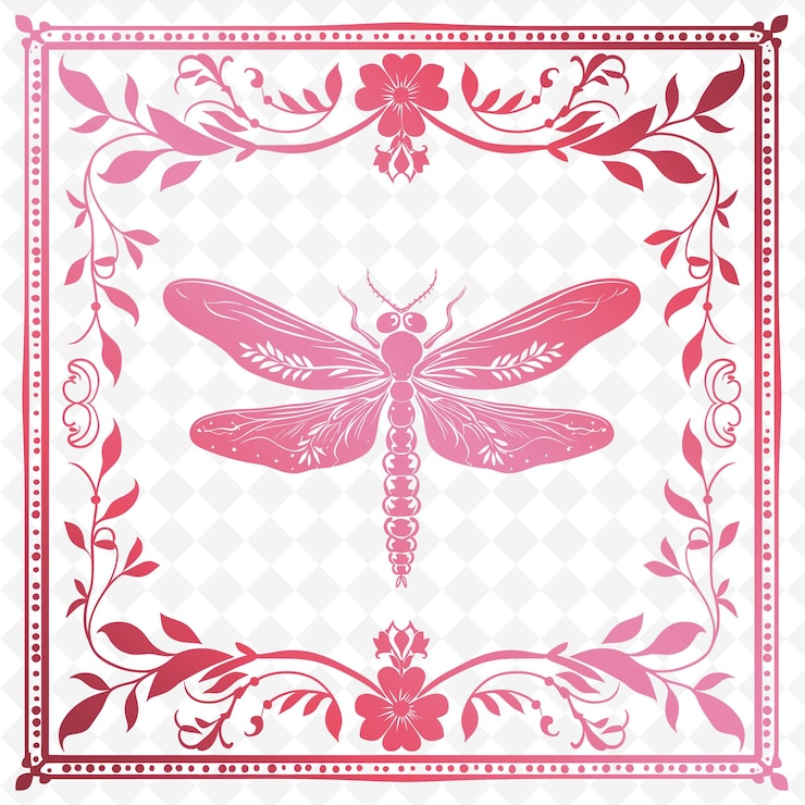 PSD una mariposa rosada con alas rosadas en ella