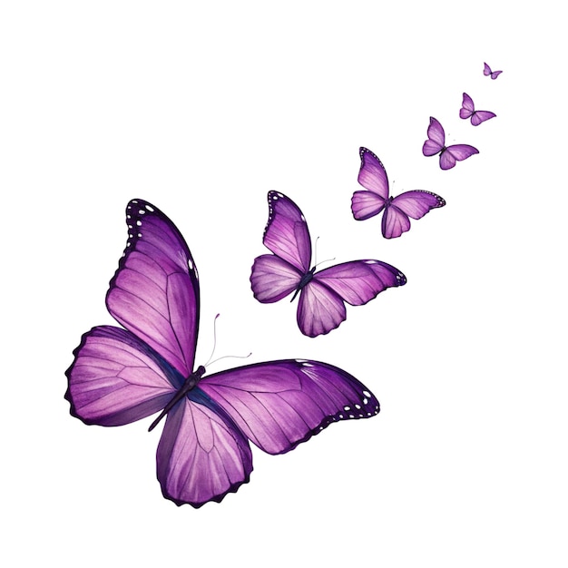 Mariposa sobre un fondo blanco mariposa aislada 3Drender