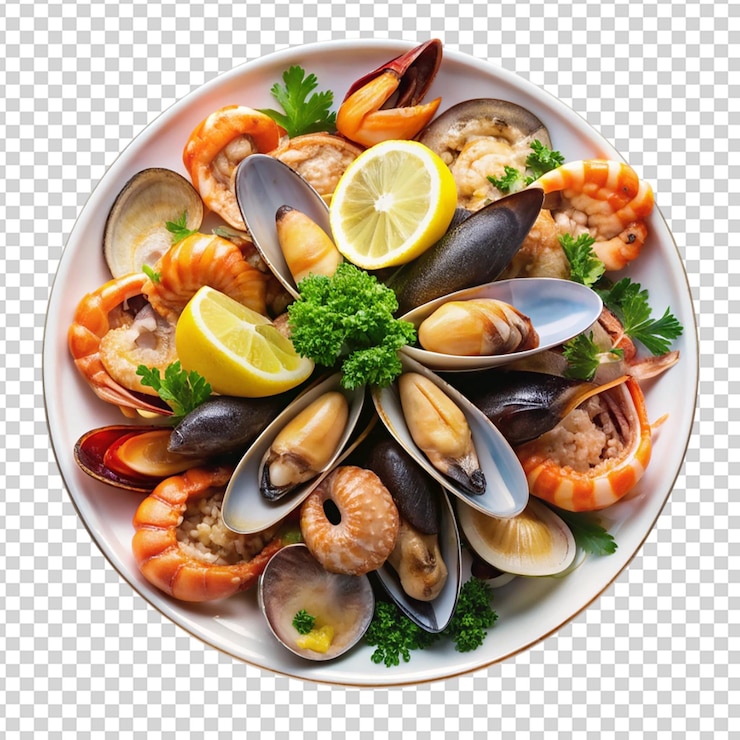 PSD mariscos de conchas aislados sobre un fondo transparente