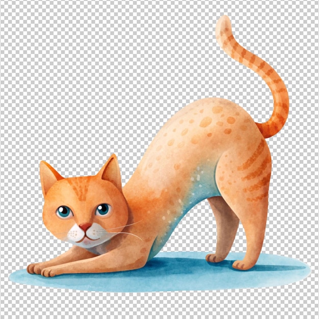 marjariasana cat cow pose on white background