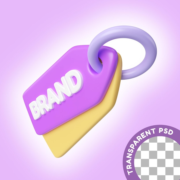 Marke 3D-Illustrationssymbol