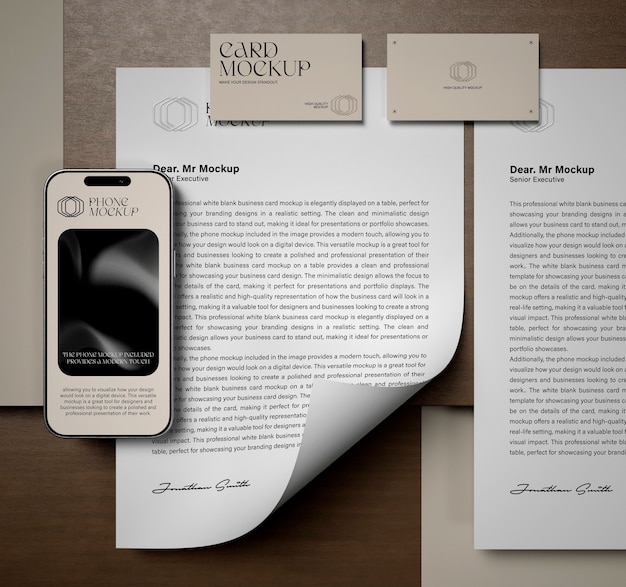 Markenidentitätsmockup für Smartphones