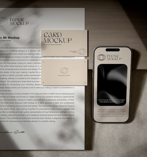 Markenidentitätsmockup für Smartphones