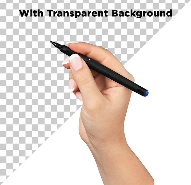 Marker in der Hand Schreiben Aktion Geste Foto PNG PSD