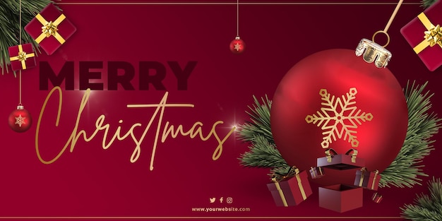 Marketing de venda de Natal postagem de mídia social ou modelo de banner da web com fundo abstrato