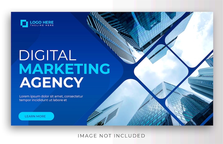 PSD marketing digital horizontal y redes sociales corporativas y diseño de plantilla de publicación de instagram