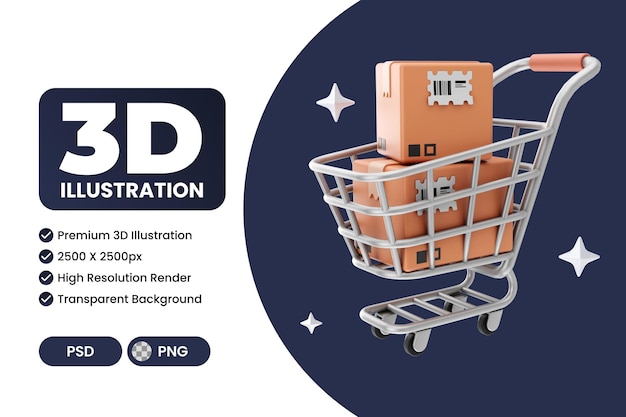 marketing digital y ventas de comercio electrónico con impresionantes ilustraciones en 3D