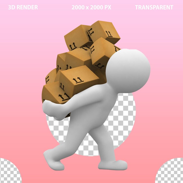PSD marketing digitale 3d uomo bianco su sfondo trasparente isolato