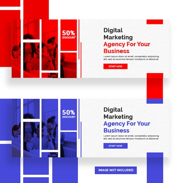 Marketing digitale banner design facebook