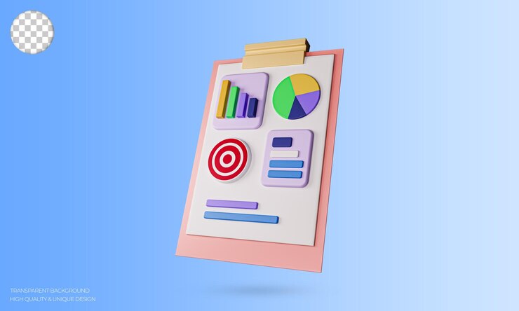 PSD marketing empresarial, gráfico de informes financieros, análisis de datos y tablero duro de concepto de desarrollo web
