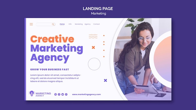 PSD marketing-landingpage-vorlage