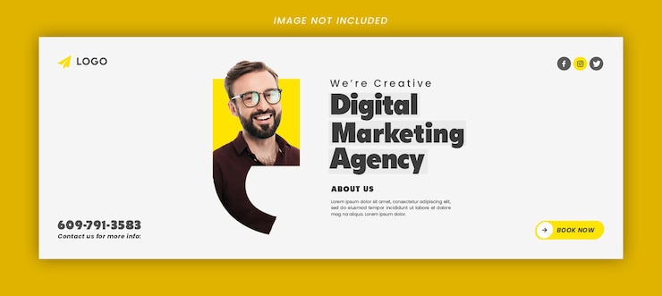 PSD marketingagentur facebook cover banner vorlage psd