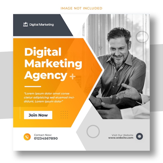Marketingagentur-Webinar-Post und Unternehmens-Business-Instagram-Post