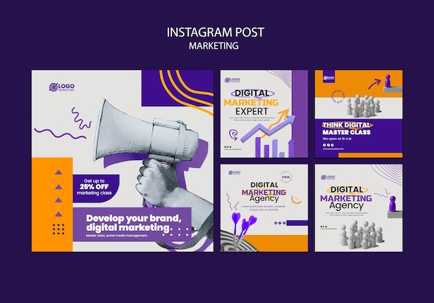 PSD marketingkonzept instagram-posts