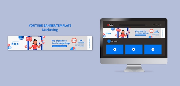 Marketingkonzept YouTube-Banner
