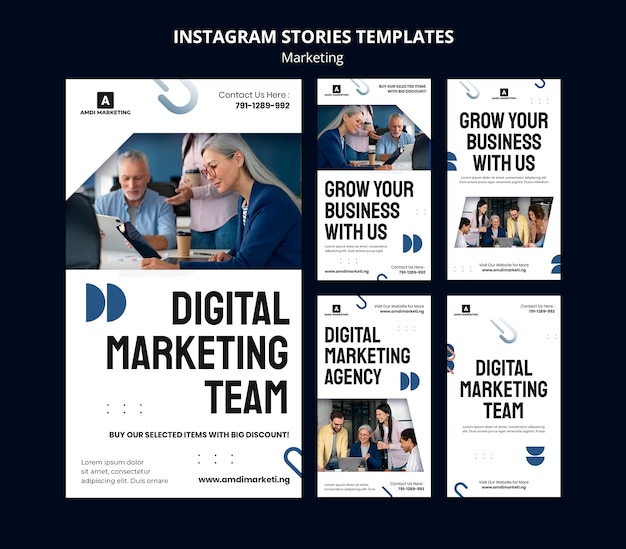 Marketingvorlage für flaches Design