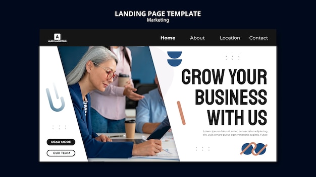 Marketingvorlage für flaches Design