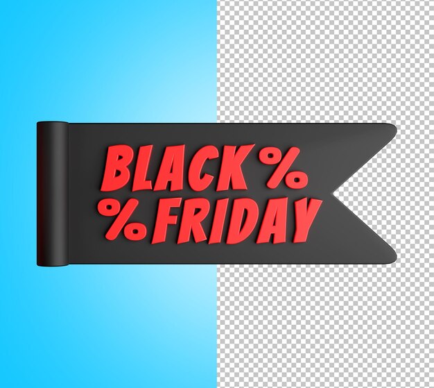 Markieren Sie Black Friday 3D