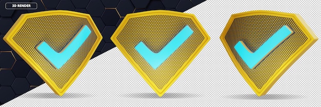 Markierung des Schildes 3d-Element Illustration