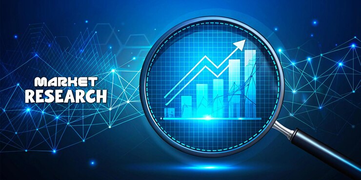 PSD marktforschungskonzept abstract futuristische blaue farbe low-poly-stil-banner-design