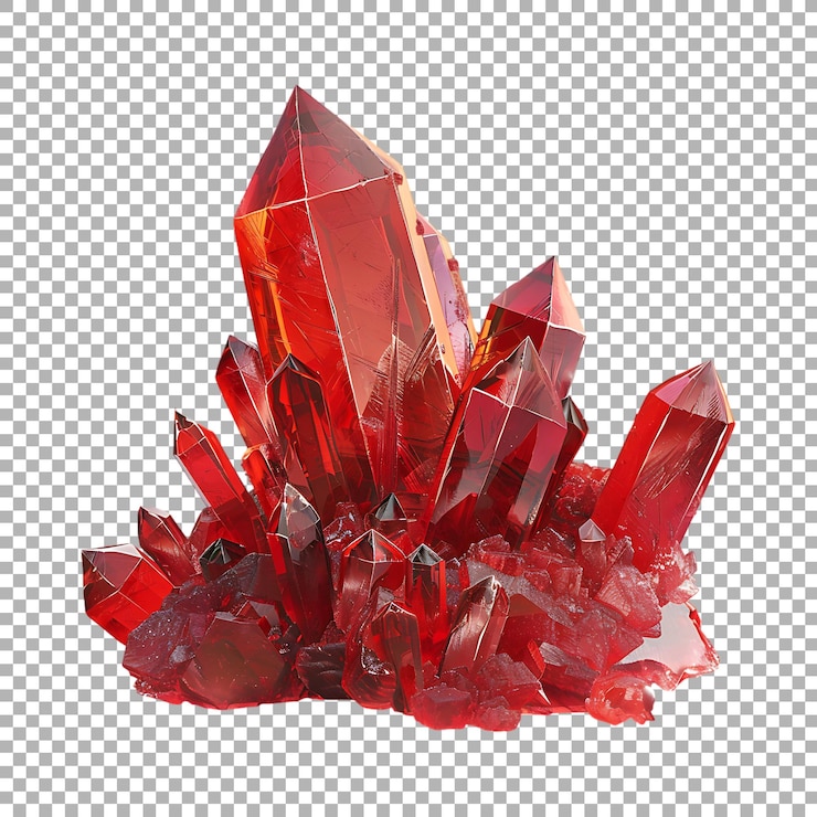 PSD mármol o piedra roja sobre un fondo transparente generado por ai