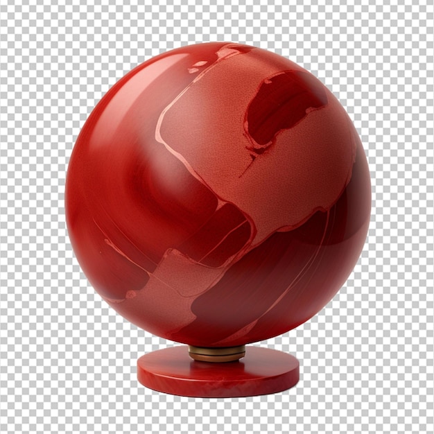 Mármore vermelho 3d em forma de globo