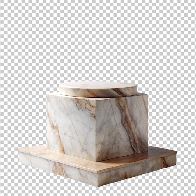 PSD marmorpodium mit durchsichtigem hintergrund