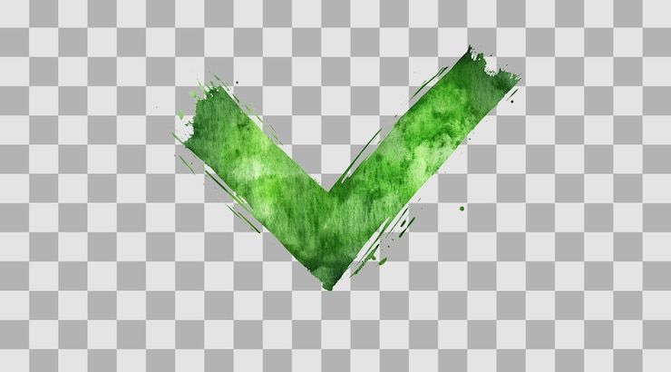 PSD la marque de contrôle vert vif symbolise l'approbation et le succès idéal pour les dessins d'autocollants ou les graphiques motivationnels créés avec la technologie d'ia générative isolée sur png blanc