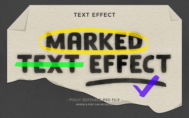 PSD marque l'effet de texte