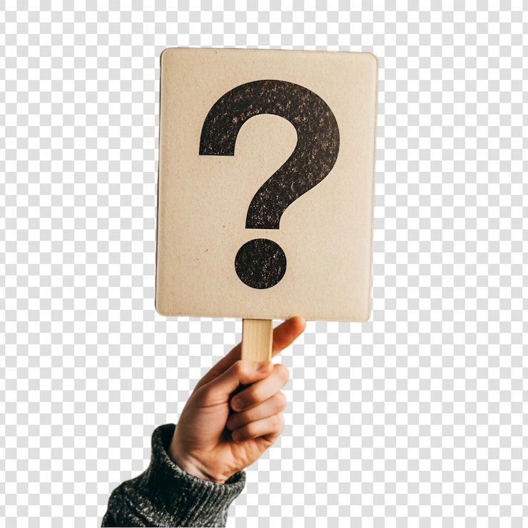 PSD marque d'interrogation tenant la main signe d'incertitude enquête doute puzzle confusion