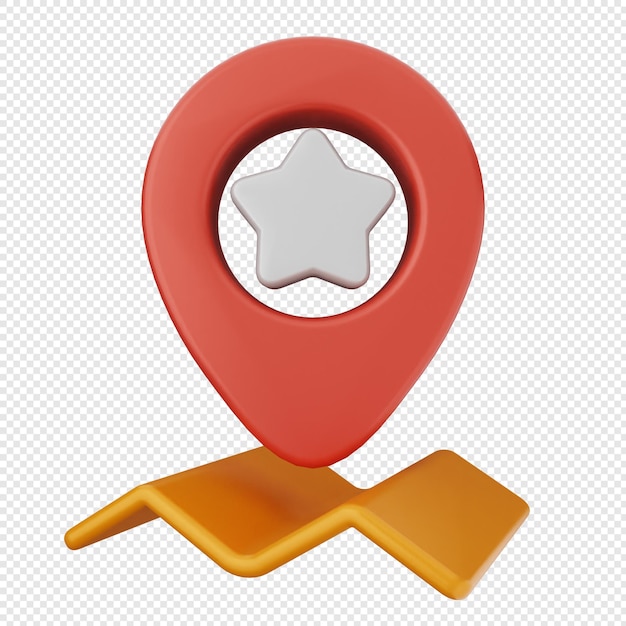 Marque de localisation 3D pin carte GPS