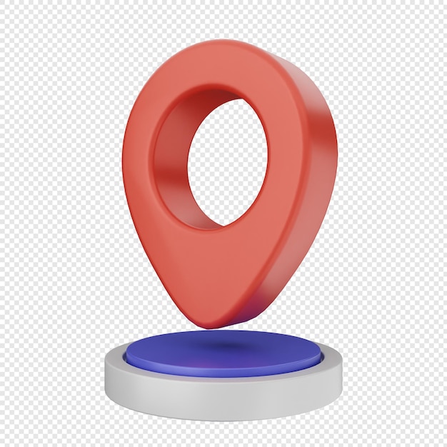 Marque de localisation 3D pin carte GPS