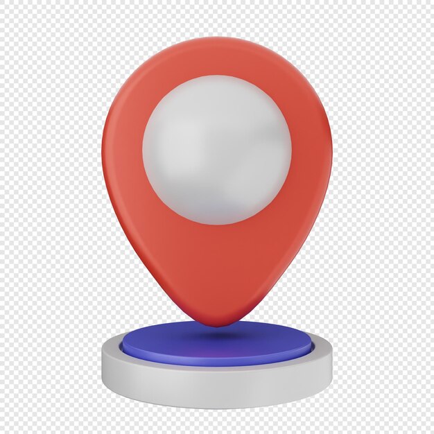 Marque de localisation 3D pin carte GPS