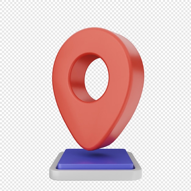 Marque de localisation 3D pin carte GPS